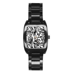 Abstract Painting Stainless Steel Barrel Watch by Sobalvarro