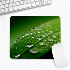 Green Water Leaf Large Mousepad by artworkshop