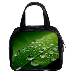 Green Water Leaf Classic Handbag (two Sides) by artworkshop