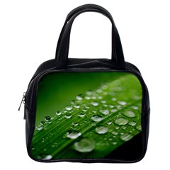 Green Water Leaf Classic Handbag (one Side) by artworkshop