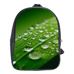 Green Water Leaf School Bag (xl) by artworkshop