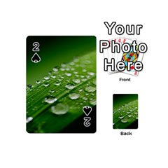 Green Water Leaf Playing Cards 54 Designs (mini) by artworkshop