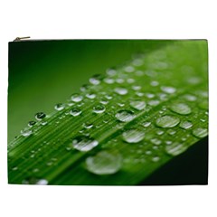 Green Water Leaf Cosmetic Bag (xxl) by artworkshop