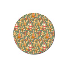 Pattern Seamless Magnet 3  (round) by artworkshop