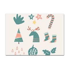 Reindeer Stars Socks Stick Candy Cane Sticker A4 (100 Pack) by artworkshop