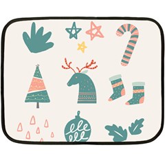 Reindeer Stars Socks Stick Candy Cane Fleece Blanket (mini) by artworkshop