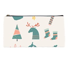 Reindeer Stars Socks Stick Candy Cane Pencil Case by artworkshop