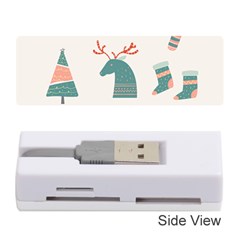 Reindeer Stars Socks Stick Candy Cane Memory Card Reader (stick) by artworkshop