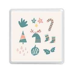 Reindeer Stars Socks Stick Candy Cane Memory Card Reader (square) by artworkshop