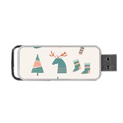 Reindeer Stars Socks Stick Candy Cane Portable Usb Flash (one Side) by artworkshop