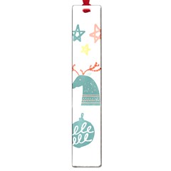 Reindeer Stars Socks Stick Candy Cane Large Book Marks by artworkshop