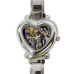 Rock Wall Crevices  Heart Italian Charm Watch by artworkshop