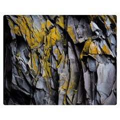 Rock Wall Crevices  One Side Premium Plush Fleece Blanket (medium) by artworkshop