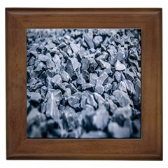 Rocks Stones Gray Gravel Rocky Material  Framed Tile by artworkshop