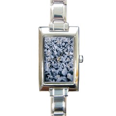 Rocks Stones Gray Gravel Rocky Material  Rectangle Italian Charm Watch by artworkshop