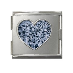 Rocks Stones Gray Gravel Rocky Material  Mega Link Heart Italian Charm (18mm) by artworkshop