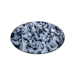 Rocks Stones Gray Gravel Rocky Material  Sticker (oval) by artworkshop