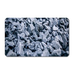 Rocks Stones Gray Gravel Rocky Material  Magnet (rectangular) by artworkshop