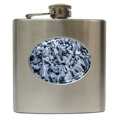 Rocks Stones Gray Gravel Rocky Material  Hip Flask (6 Oz) by artworkshop