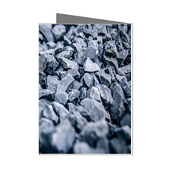 Rocks Stones Gray Gravel Rocky Material  Mini Greeting Cards (pkg Of 8) by artworkshop