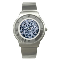 Rocks Stones Gray Gravel Rocky Material  Stainless Steel Watch by artworkshop