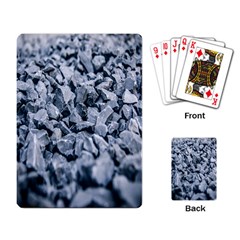 Rocks Stones Gray Gravel Rocky Material  Playing Cards Single Design (rectangle) by artworkshop