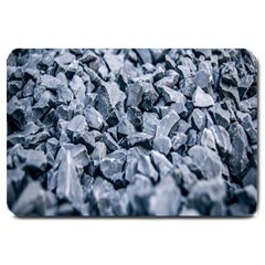 Rocks Stones Gray Gravel Rocky Material  Large Doormat by artworkshop