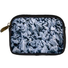 Rocks Stones Gray Gravel Rocky Material  Digital Camera Leather Case by artworkshop