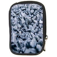 Rocks Stones Gray Gravel Rocky Material  Compact Camera Leather Case by artworkshop