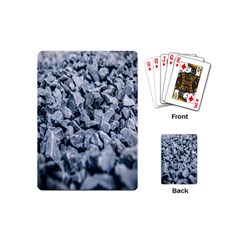 Rocks Stones Gray Gravel Rocky Material  Playing Cards Single Design (mini) by artworkshop