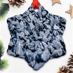 Rocks Stones Gray Gravel Rocky Material  Snowflake Ornament (Two Sides) Front