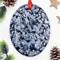 Rocks Stones Gray Gravel Rocky Material  Oval Filigree Ornament (two Sides)