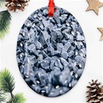 Rocks Stones Gray Gravel Rocky Material  Oval Filigree Ornament (Two Sides) Front