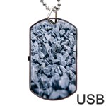 Rocks Stones Gray Gravel Rocky Material  Dog Tag USB Flash (Two Sides) Front