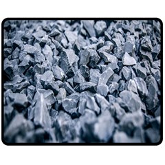 Rocks Stones Gray Gravel Rocky Material  Double Sided Fleece Blanket (medium) by artworkshop