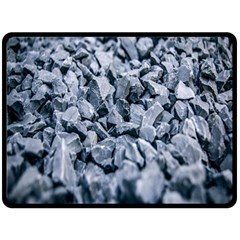 Rocks Stones Gray Gravel Rocky Material  Double Sided Fleece Blanket (large) by artworkshop