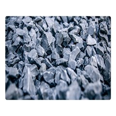 Rocks Stones Gray Gravel Rocky Material  One Side Premium Plush Fleece Blanket (large)