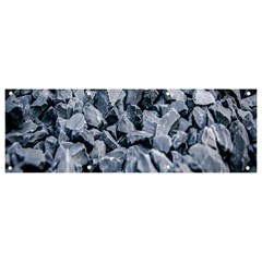 Rocks Stones Gray Gravel Rocky Material  Banner And Sign 9  X 3  by artworkshop