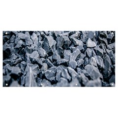 Rocks Stones Gray Gravel Rocky Material  Banner And Sign 8  X 4  by artworkshop