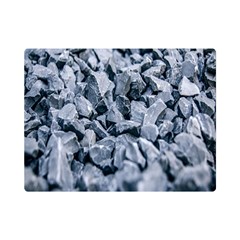 Rocks Stones Gray Gravel Rocky Material  One Side Premium Plush Fleece Blanket (mini) by artworkshop