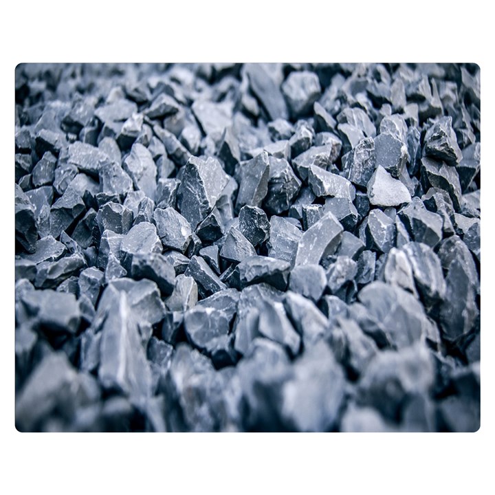 Rocks Stones Gray Gravel Rocky Material  One Side Premium Plush Fleece Blanket (Medium)