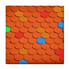 Roof Roofing Tiles  Tile Coaster by artworkshop