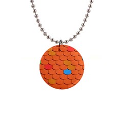 Roof Roofing Tiles  1  Button Necklace by artworkshop