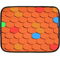 Roof Roofing Tiles  Double Sided Fleece Blanket (mini) by artworkshop