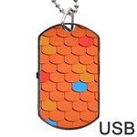 Roof Roofing Tiles  Dog Tag USB Flash (One Side) Front