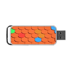 Roof Roofing Tiles  Portable Usb Flash (one Side) by artworkshop