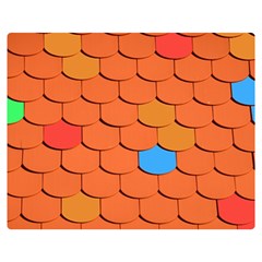 Roof Roofing Tiles  One Side Premium Plush Fleece Blanket (medium) by artworkshop