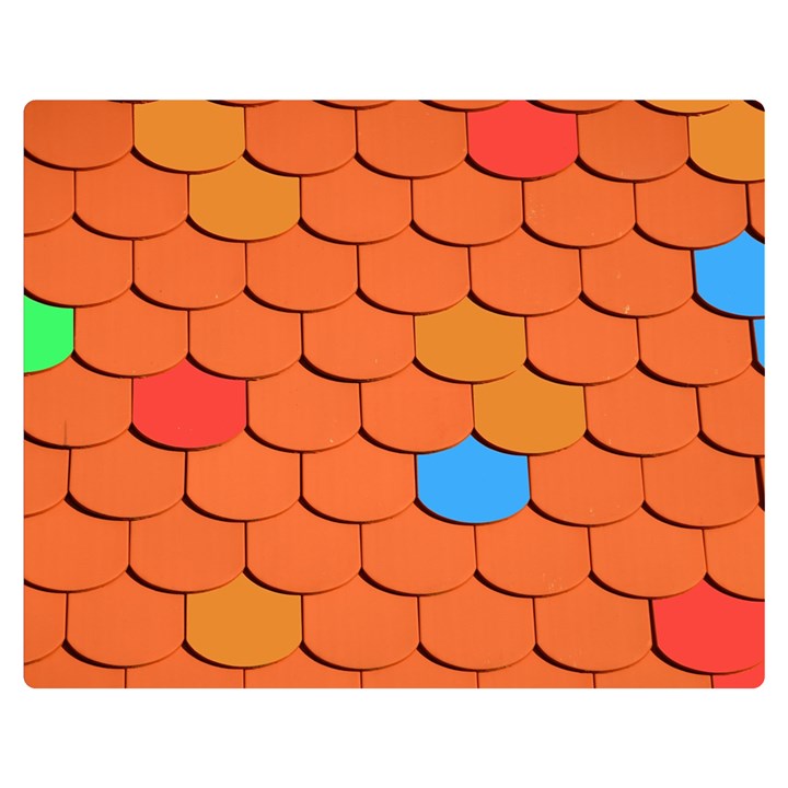 Roof Roofing Tiles  One Side Premium Plush Fleece Blanket (Medium)