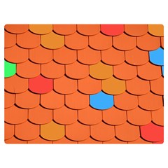 Roof Roofing Tiles  One Side Premium Plush Fleece Blanket (extra Small)