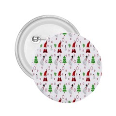 Santa Claus Snowman Christmas  2 25  Buttons by artworkshop